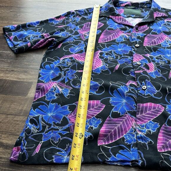 Roi Du Lac Short Sleeve Button Up Floral Hawaiian Shirt Mens Size Eur 50 Summer - Picture 15 of 16